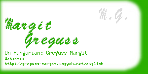 margit greguss business card